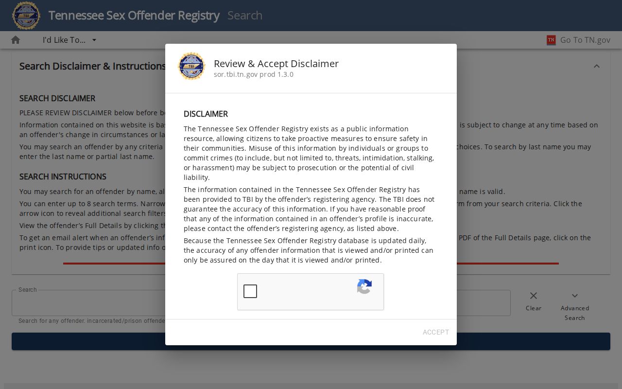 Tullahoma people search through the Tennessee offender registry