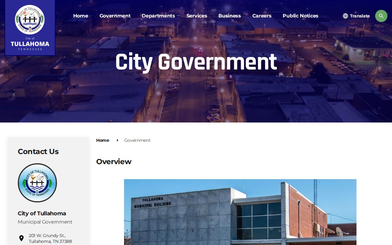 Tullahoma people directories government departments and officials page